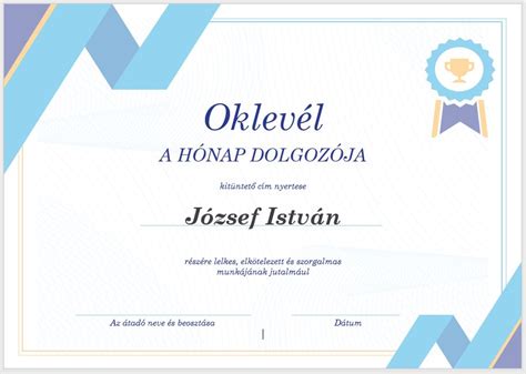 Sablon oklevél keret