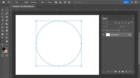 Photoshop Ellipse eszköz használata kör alakú szöveg létrehozásához