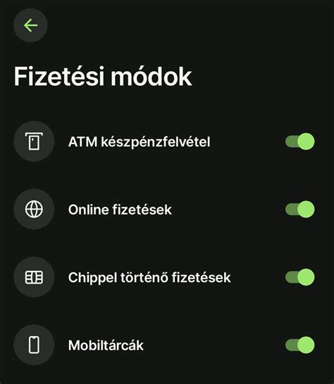 Különböző fizetési módok ikonjai