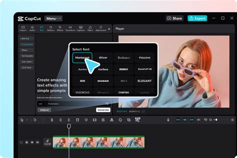 CapCut felület kör alakú szöveg funkcióval