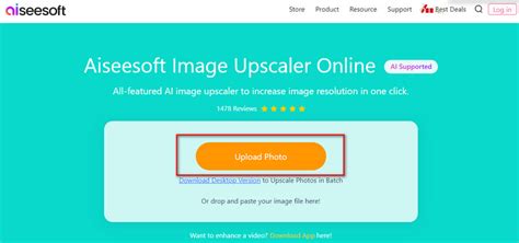 Aiseesoft Image Upscaler felület