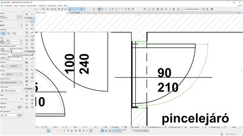 ARCHICAD 2D ajtó megjelenítés beállítások