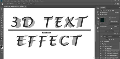 3D szöveg effektus Photoshopban