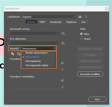 Adobe InDesign feltételes szöveg beállítások