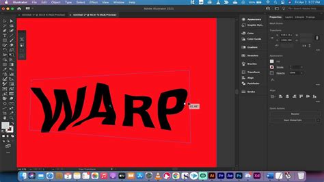 Adobe Illustrator Warp eszköz használata