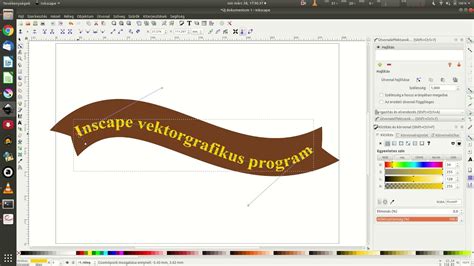 Inkscape szöveg és betűtípus párbeszédablak