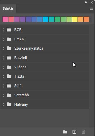 A Szín és Színtár panelek használata Photoshopban