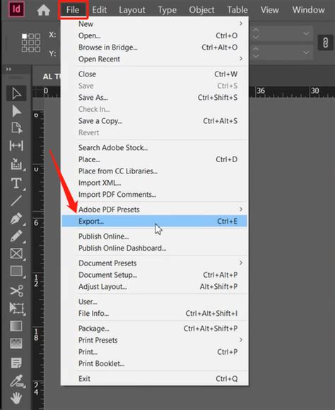 InDesign menü testreszabása