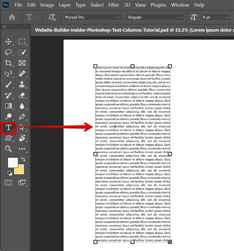Photoshop felületének képernyőképe