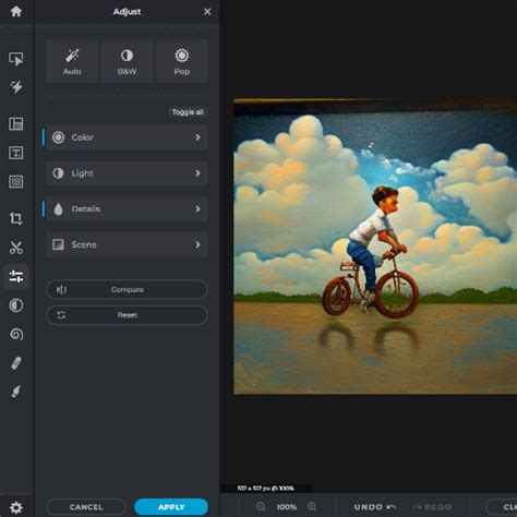 Felhasználói felület összehasonlítása: Photoshop és egy AI alapú fotószerkesztő