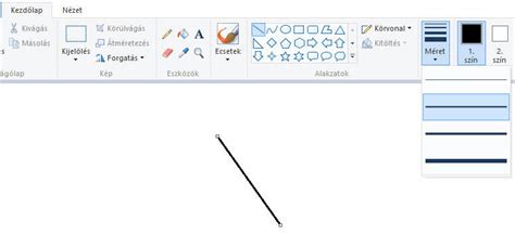 Egyenes vonalak rajzolása Photoshopban Shift billentyűvel