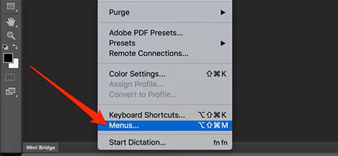 Photoshop menü és eszköztár testreszabása