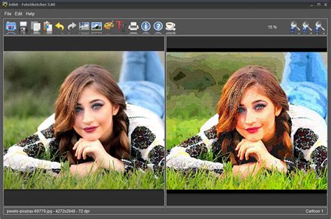 FotoSketcher felület átalakítás