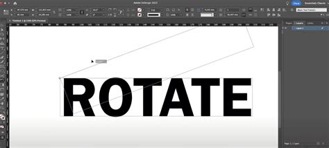 InDesign object rotation