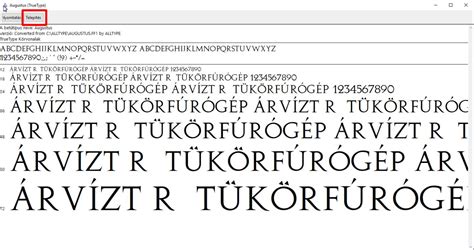 Font telepítése Windows-on