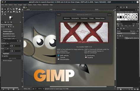GIMP Szövegeszköz beállítások ablaka