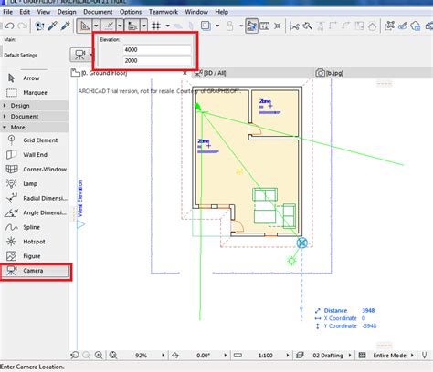 Archicad kamera útvonal beállítások