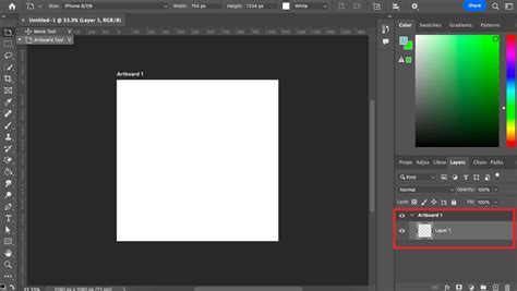 Illusztráció a Photoshop Artboard funkciójáról