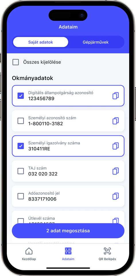 Mobilalkalmazás felülete dátum eltávolításra