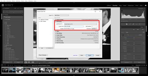 Lightroom export előbeállítások