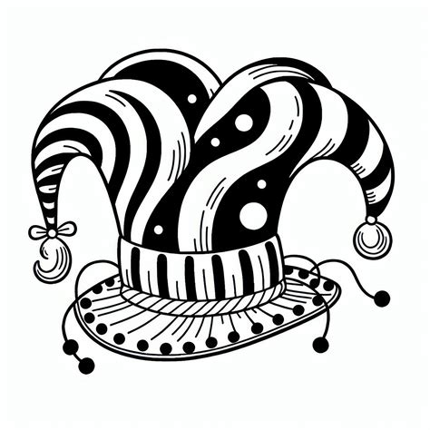 Színes, vidám kalap színező kép