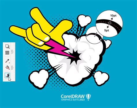 CorelDRAW kontúrtöltés példa