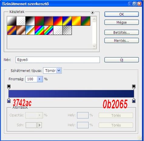 GIMP ecset és színátmenet eszközök