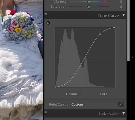 Lightroom Tone Curve beállítások