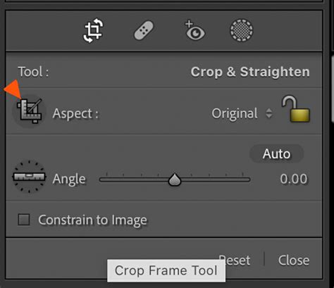 Lightroom Cropping Tool