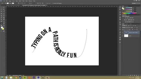 Photoshop text on path