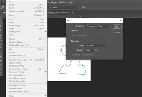 A Pen eszköz helye a Photoshop eszköztárában