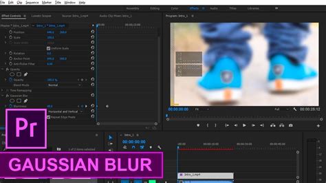 Adobe Premiere Pro Gaussian Blur használata