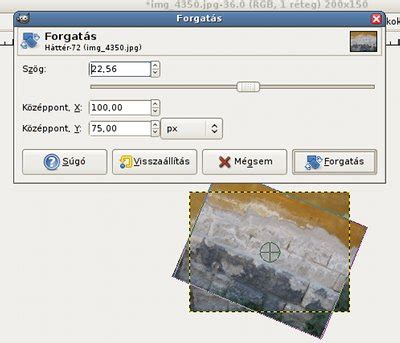 GIMP átalakítás eszközök