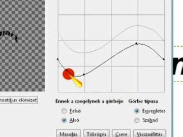 GIMP krómozott felirat példa