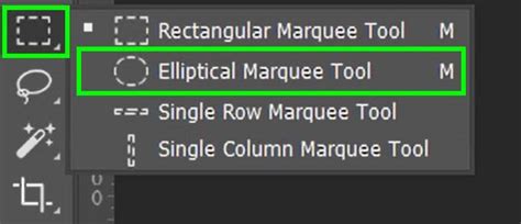 Elliptical Marquee Tool használata