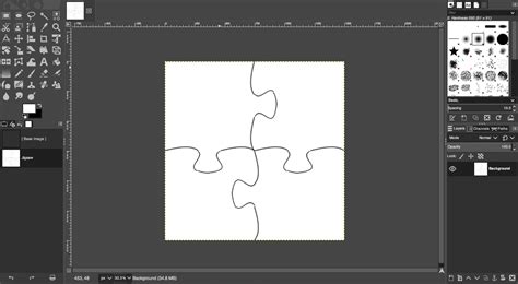 GIMP Jigsaw Pattern ablak beállításaival