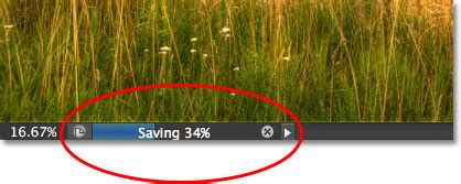 Photoshop CS6 background save progress bar