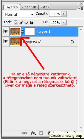 Photoshop Felhők szűrő és rétegmaszk