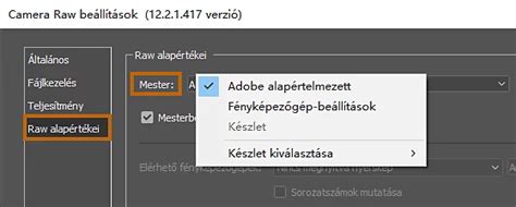 Photoshop fehéregyensúly beállítása Camera Raw-ban