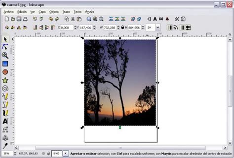 Inkscape felület