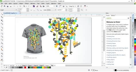 CorelDRAW Graphics Suite 2018 felület