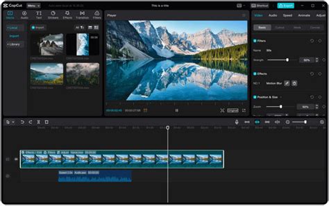 CapCut felület sablonokkal