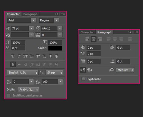 Photoshop CS6 Character panel