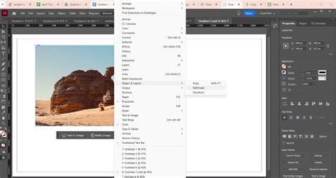 InDesign szövegáttördelés beállítások