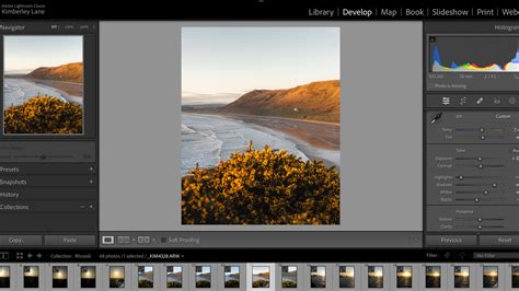 Adobe Lightroom felületének képernyőképe