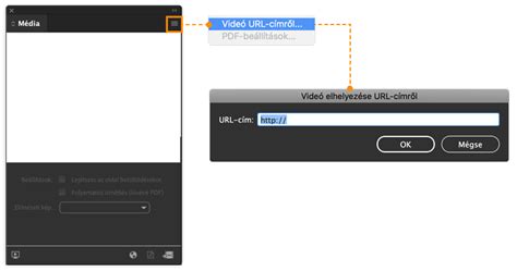 InDesign elhelyezés párbeszédablak