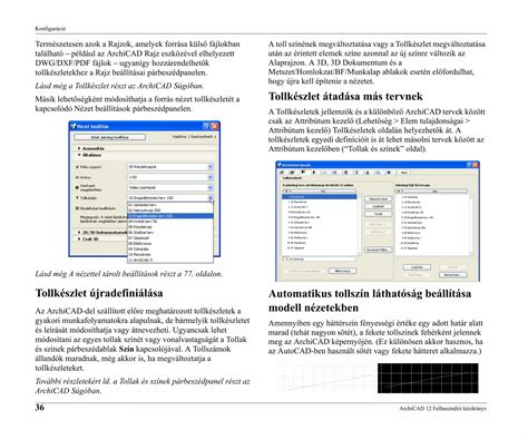 Archicad elem érintett helyiségeinek bemutatása