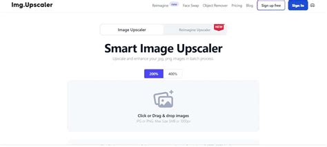 AnyMP4 Image Upscaler Online felület