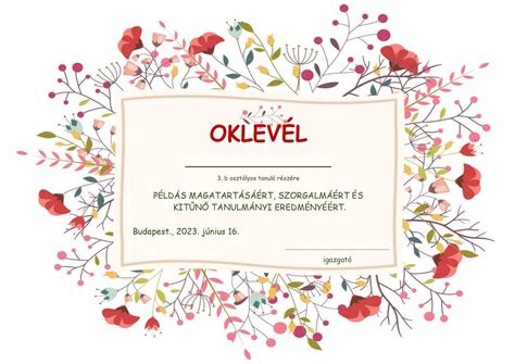 Példa Photoshop sablonra oklevélhez