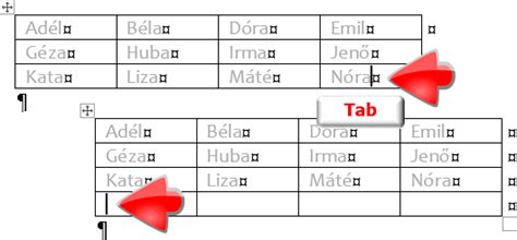 InDesign táblázat sor és oszlop méretének állítása Shift és Alt billentyűkkel